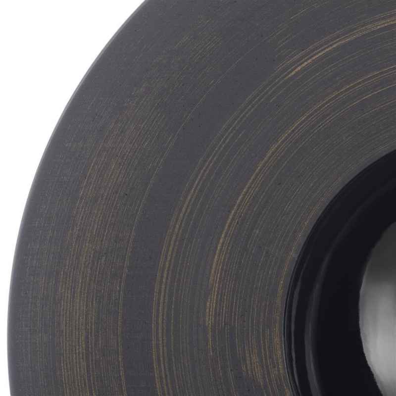 Preview: Kugel Teller schwarz / gold Ausschnitt