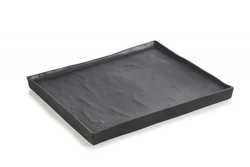 Preview: SOLSTICE RECHTECKIGER TELLER/ PLATTE/ SERVIERPLATTE REVOL 21CM Black Moon