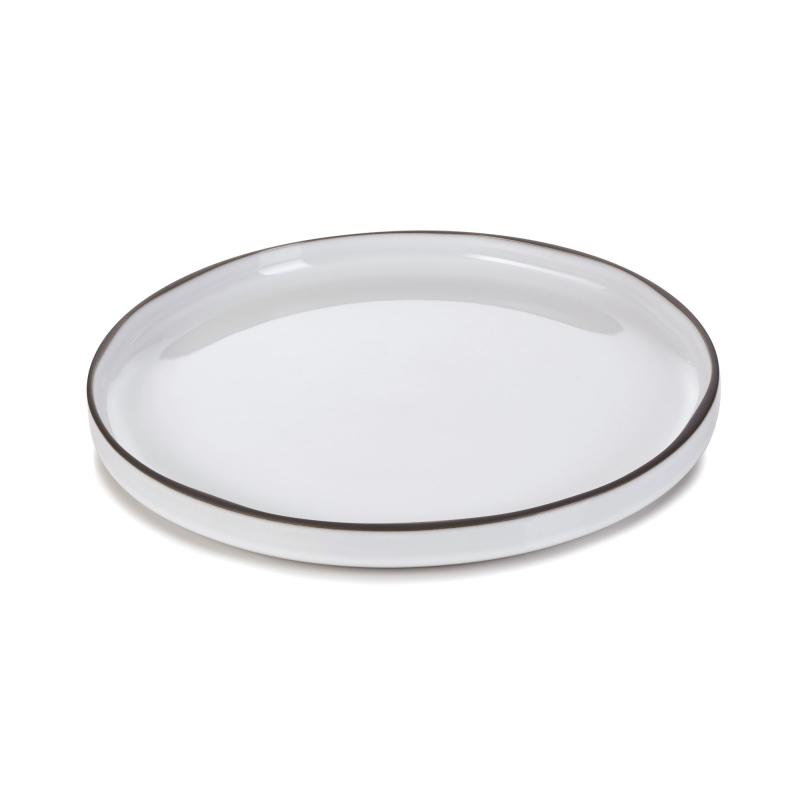 CARACTERE FLACHER TELLER 28 cm Kumuluswolke weiss