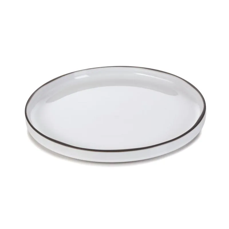 CARACTERE FLACHER TELLER 28 cm Kumuluswolke weiss