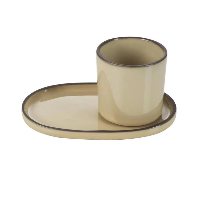 CARACTERE UNTERTASSE 13,5x8,3x1,2 cm Muskatnuss