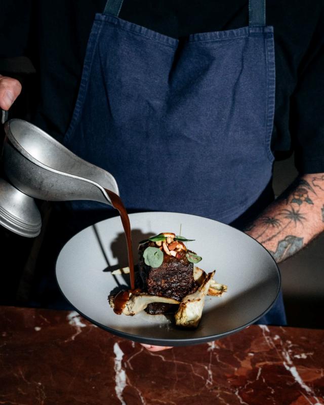 Preview: EQUINOXE BUFFETSCHALE, GROSS 33,5 cm Pfeffer