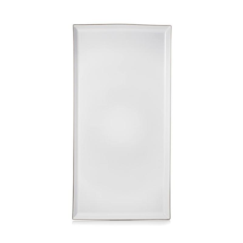 Preview: EQUINOXE RECHTECKIGE SERVIERPLATTE 55,5 cm Kumuluswolke weiss