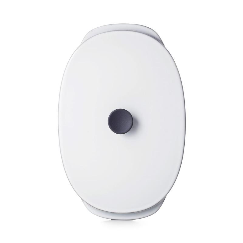 Preview: CARACTERE KASSEROLLE / AUFLAUFFORM MIT DECKEL 26 x 18,5 cm Kumuluswolke weiss REVOL