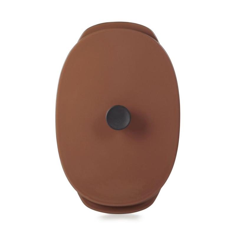 Preview: CARACTERE KASSEROLLE / AUFLAUFFORM MIT DECKEL 26 x 18,5 cm Zimt REVOL