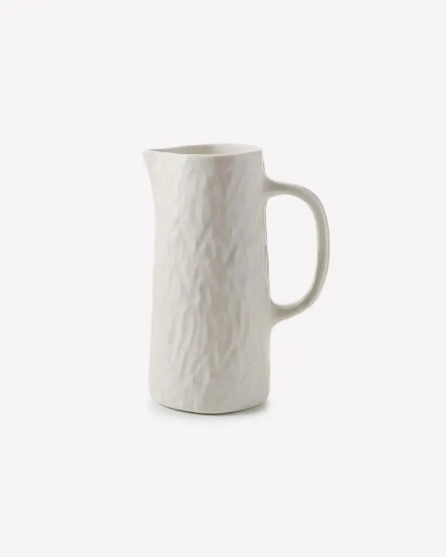 YLI WASSERKRUG/ PITCHER/ VASE 1,2 L Alabaster Weiss