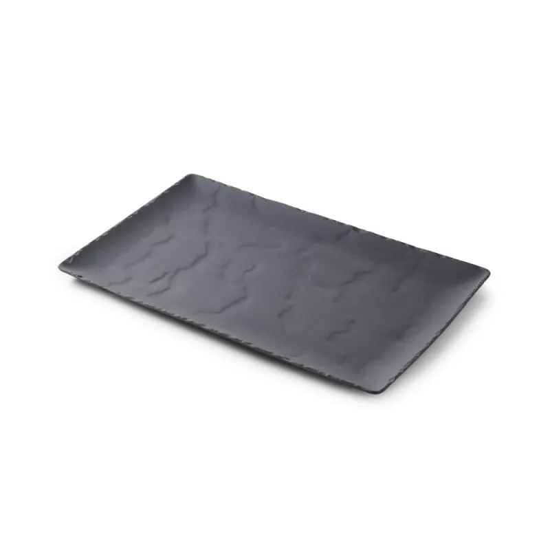 TELLER/ PLATTE/ BURGERTELLER/ STEAKTELLER/ SERVIERPLATTE 33 cm x 21 cm RECHTECKIG Matt schiefer