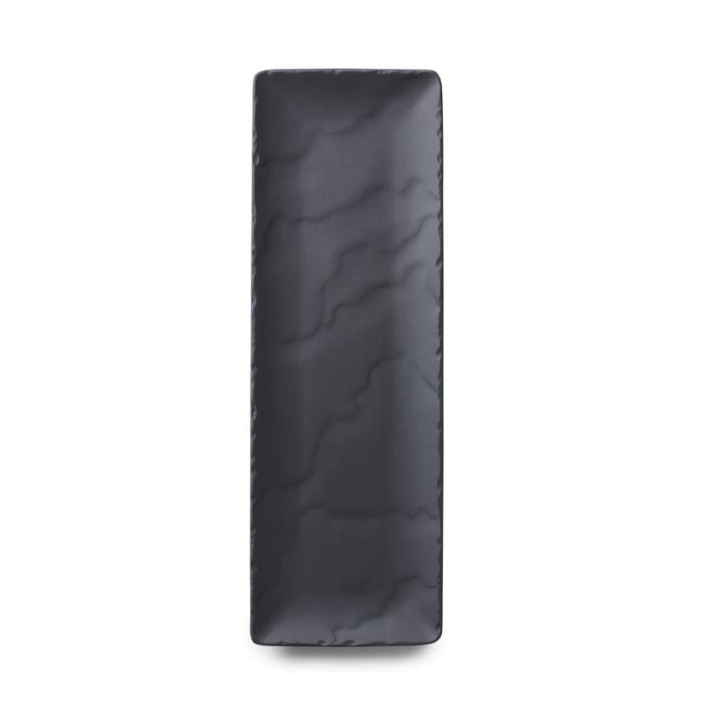 TELLER/ PLATTE/ BURGERTELLER/ STEAKTELLER/ SERVIERPLATTE 33 cm  x 11 cm RECHTECKIG Matt schiefer