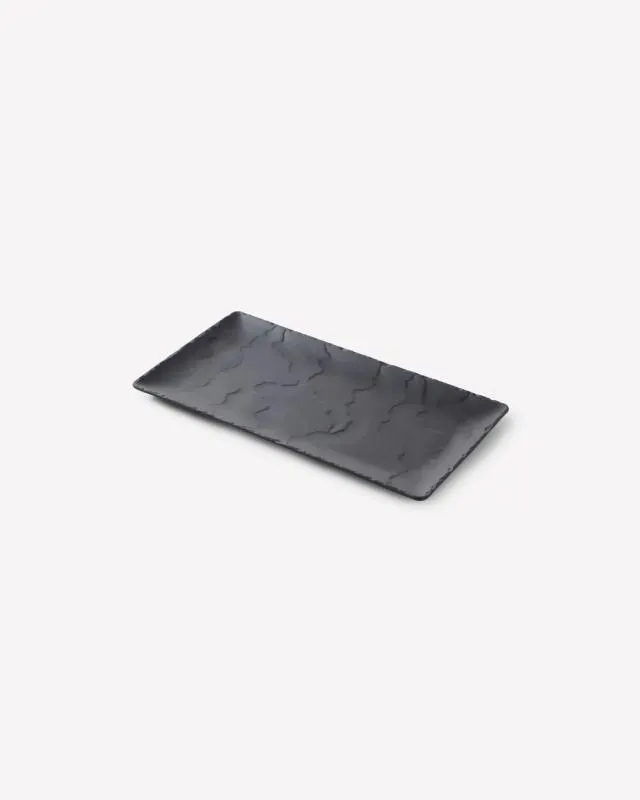 TELLER/ PLATTE/ BURGERTELLER/ STEAKTELLER/ SERVIERPLATTE 30 cm x 16 cm RECHTECKIG Matt schiefer