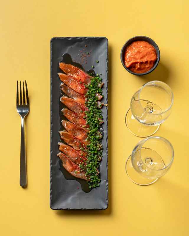 Preview: SERVIERPLATTE in Schieferoptik 33 cm x 11 cm rechteckig