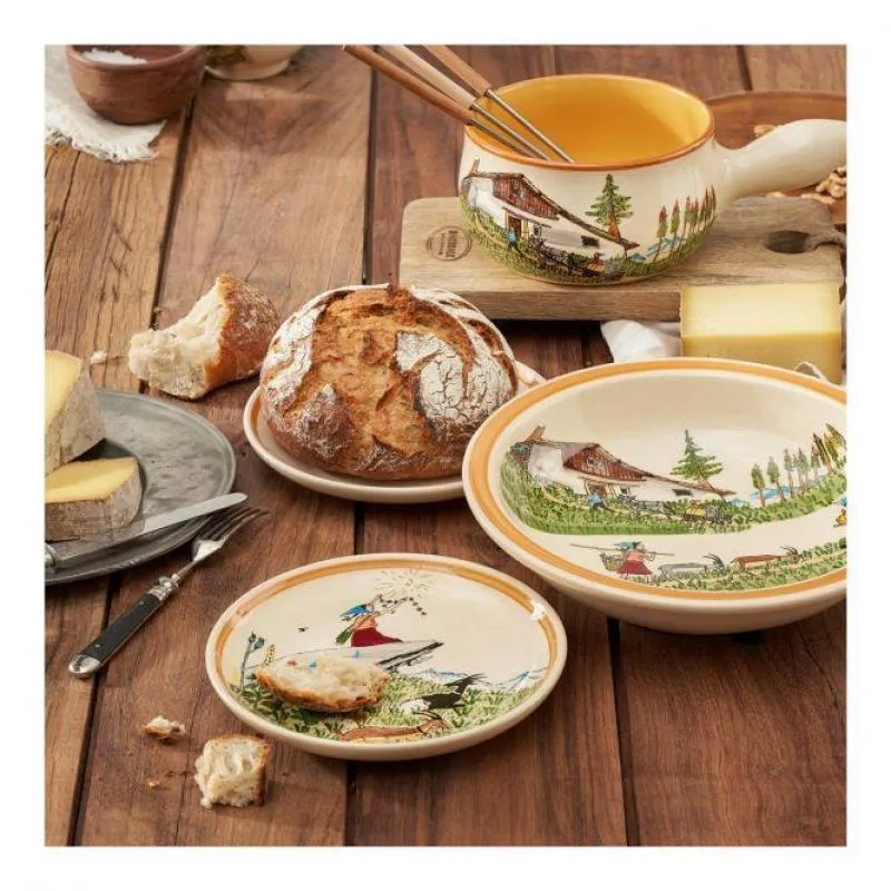 Caquelon/ Fonduetopf Maiensäss ø 17cm