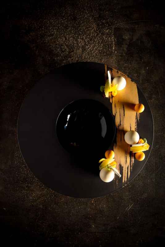 Preview: SPHERE KUGEL-TELLER Schwarz Real gold Tempo 1