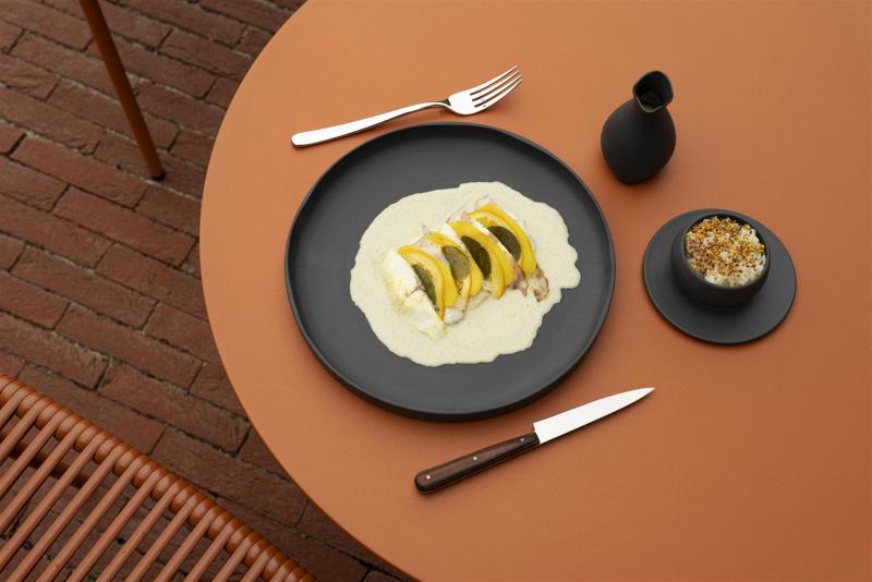 Preview: CARACTERE FLACHER TELLER 28 cm Matt schiefer styl