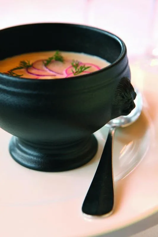 LOEWENKOPF - SUPPENSCHUESSEL in gusseisener Optik 35 cl