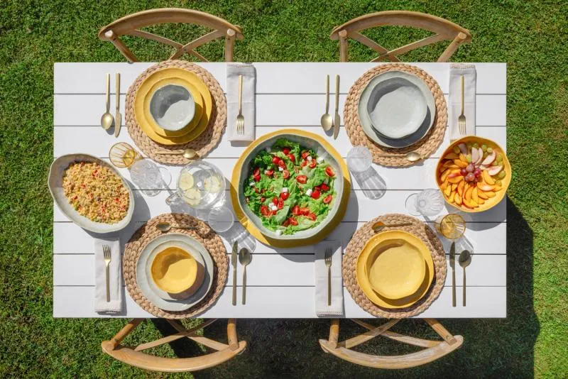 Geschirrset 8-teilig Atmosfera Taube Melamin 