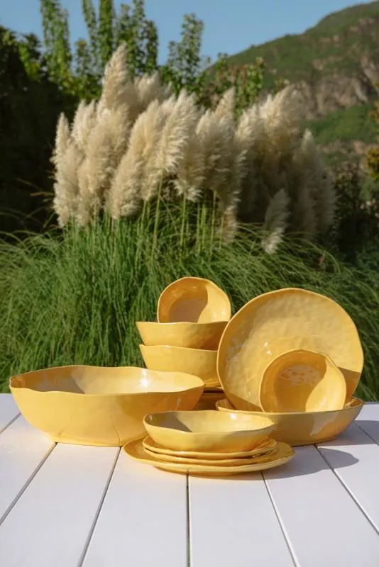 Schüssel / Salatschüssel Ø 36 cm Atmosfera ocker