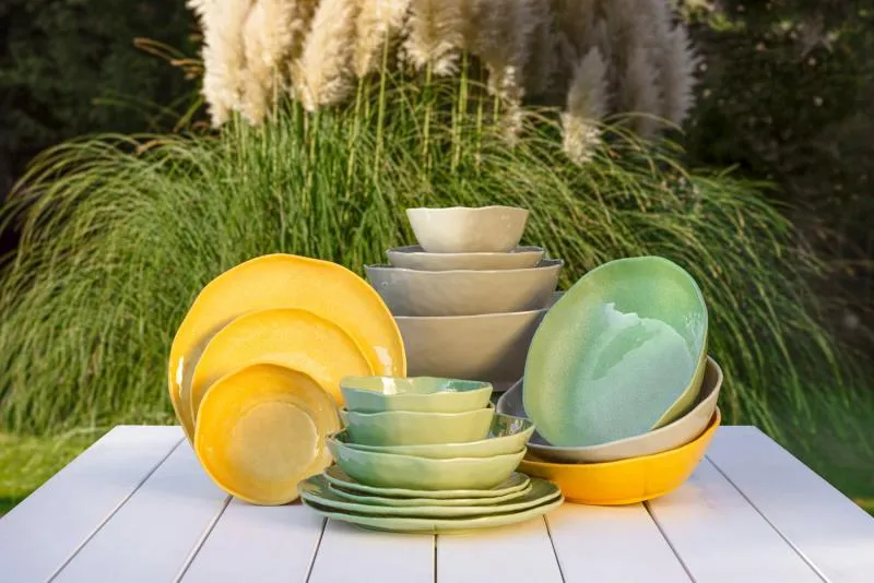 Teller tief / Suppenteller Ø 21 cm Atmosfera Taube Set mit 2 Stück