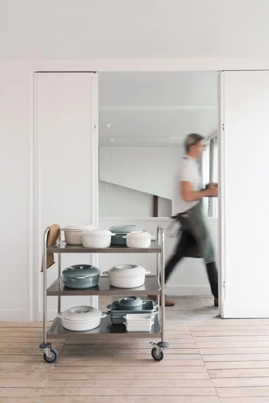 RUNDE INDUKTIONSKASSEROLLE 29 CM MIT GLASDECKEL Wolkengrau + Glas