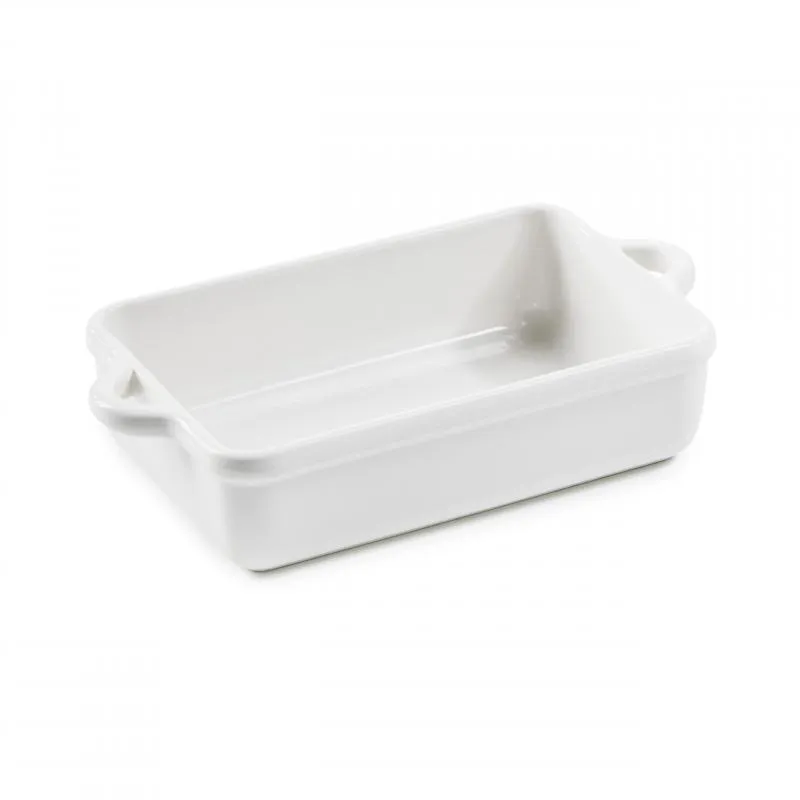RECHTECKIGE AUFLAUFFORM 29 CM Alabaster Weiss REVOL BOMBANCE