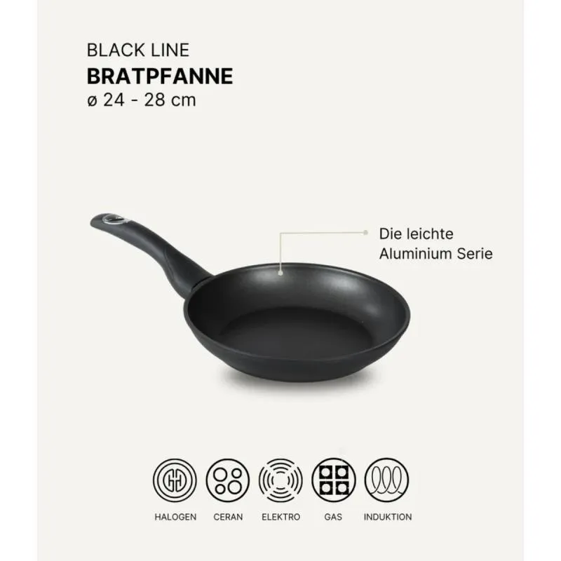 Bratpfanne 24 cm BAF BLACKline für alle Herdarten