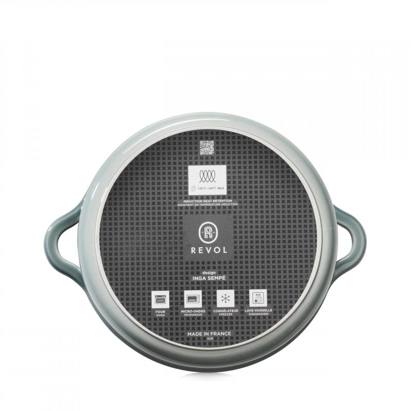 Preview: RUNDE INDUKTIONSKASSEROLLE 19 CM MIT GLASDECKEL Wolkengrau + Glas