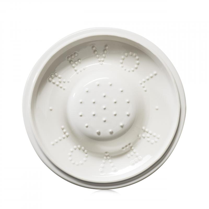 Preview: RUNDE OFENKASSEROLLE 26 CM MIT PORZELLANDECKEL Alabaster Weiss