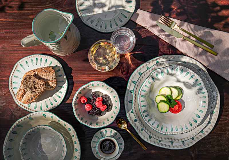 Preview: Salatschüssel Domitilla Aqua Grün