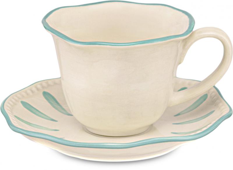 Espressotasse mit Untertasse Domitilla Aqua Grün