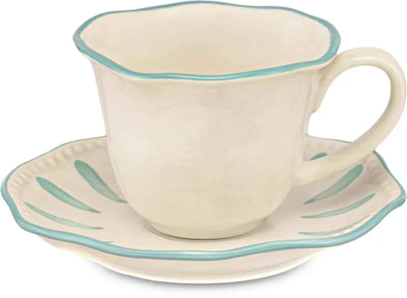 Espressotasse mit Untertasse Domitilla Aqua Grün