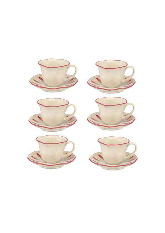 Preview: Espressotasse mit Untertasse Domitilla Magenta