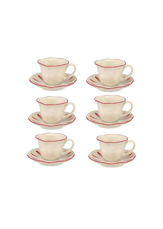 Espressotasse mit Untertasse Domitilla Magenta