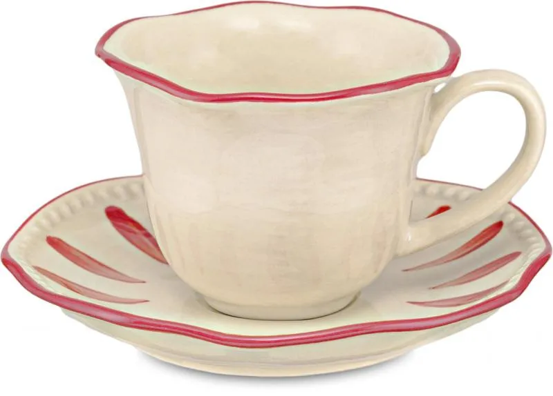 Espressotasse mit Untertasse Domitilla Magenta