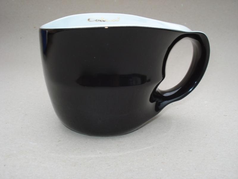 Preview: Luigi Colani Porzellan Jumbotasse schwarz