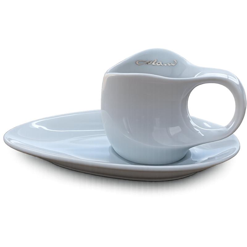 Preview: Luigi Colani Porzellan 2 Espressissimo - Tassen mit 2 Untertassen 4 tlg.  weiß