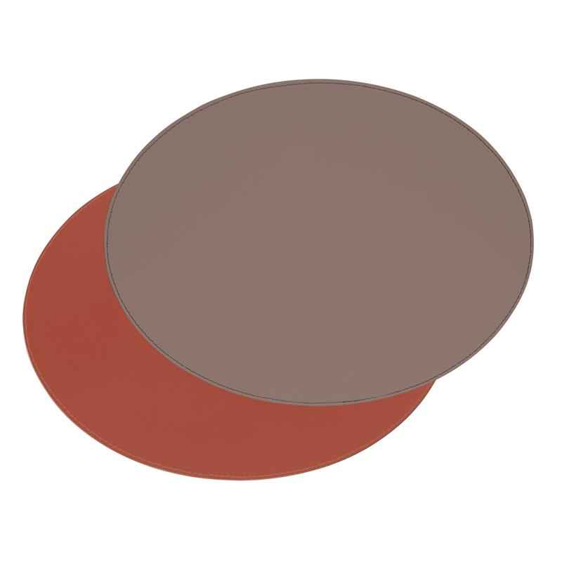 Platzset oval 45x34cm burgund / anthrazit