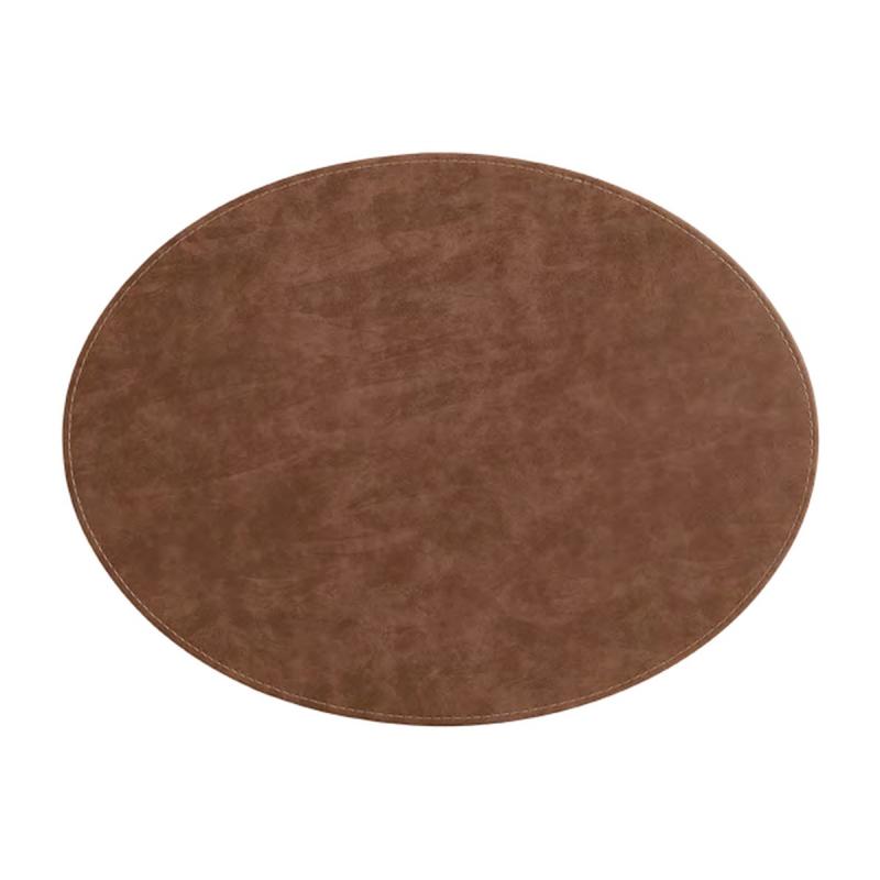 Preview: Freeform Platzset oval Hellbraun/Dunkelbraun 45 x 34 cm