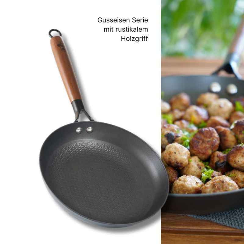 Preview: BAF Gusseisen Bratpfanne Rustica Pur 26 cm