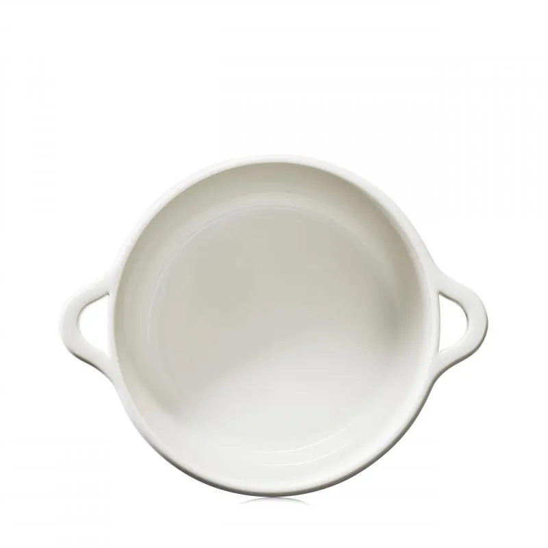 RUNDE OFENKASSEROLLE 26 CM OHNE DECKEL Alabaster Weiss