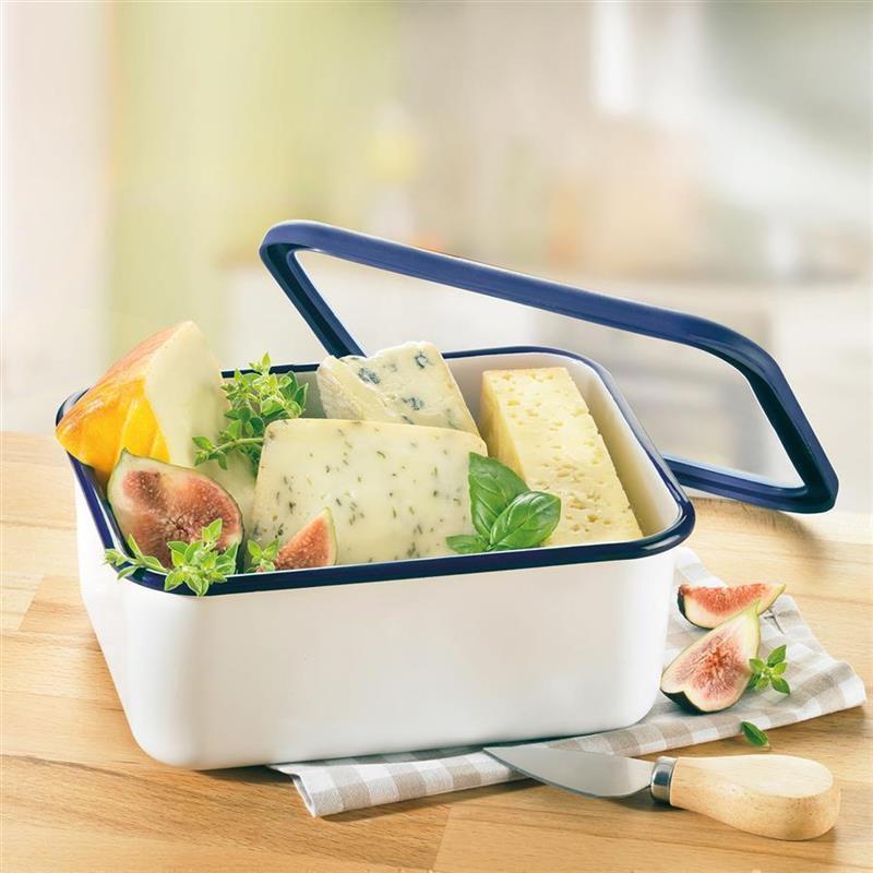 Preview: Tiefe Back- und Auflaufform mit Deckel, Größe L, Deckel aus PP mit Silikonring