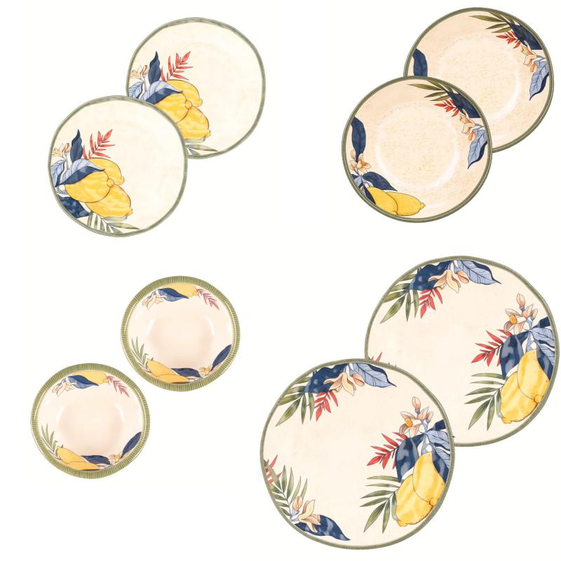 Preview: Geschirrset 8-teilig Limu Melamin