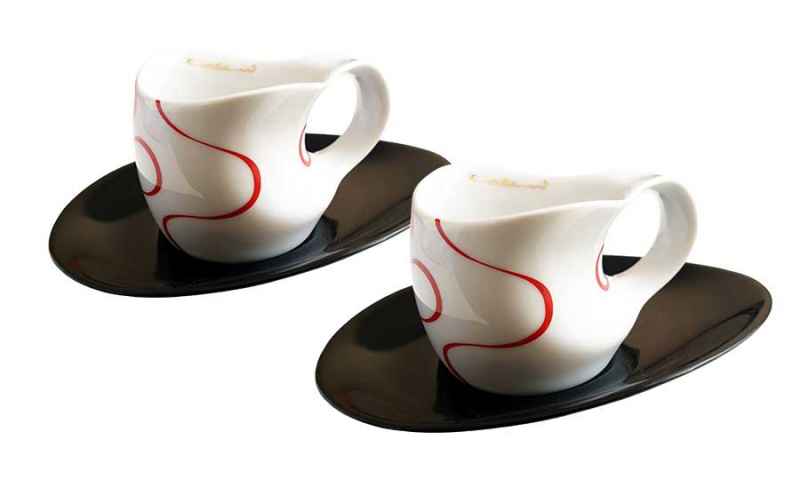 Luigi Colani Porzellan Espressissimo - Tasse 4 tlg. loop red