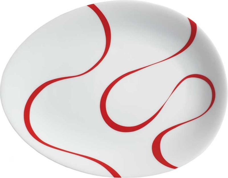 Preview: Luigi Colani Porzellan Teller 2 Stück loop red