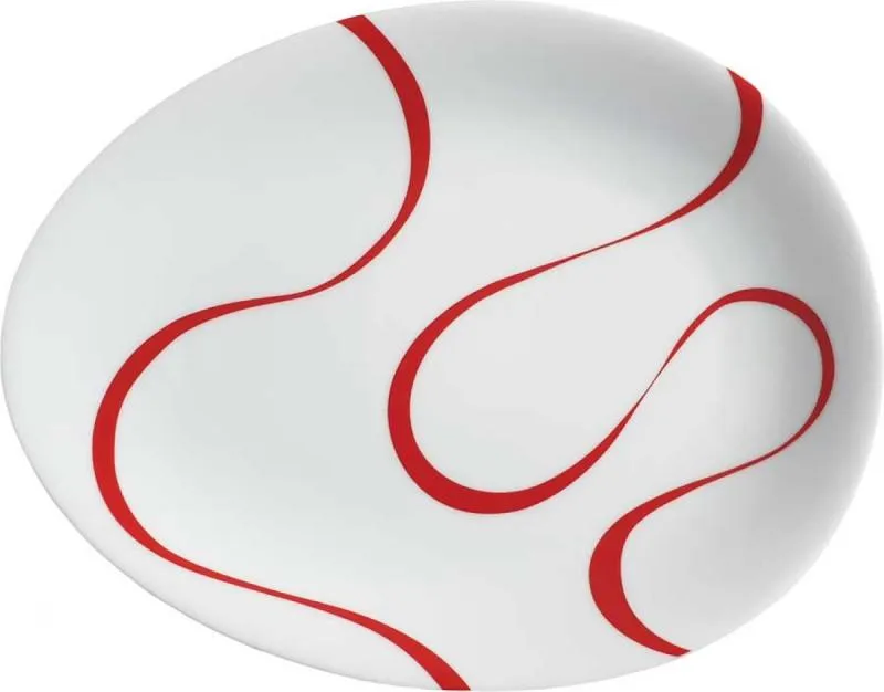 Luigi Colani Porzellan Teller 2 Stück loop red