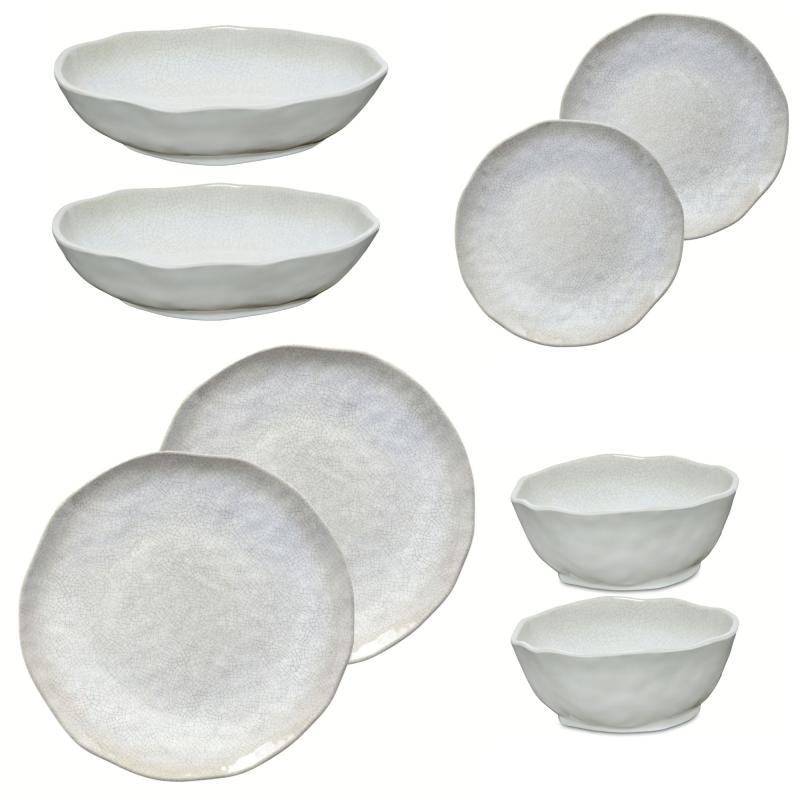 Melamin Geschirrset 8-teilig Atmosfera Taube