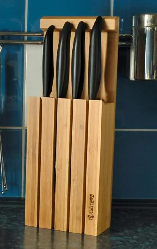 Bamboo Messer Block mit 4 GEN Black Messern