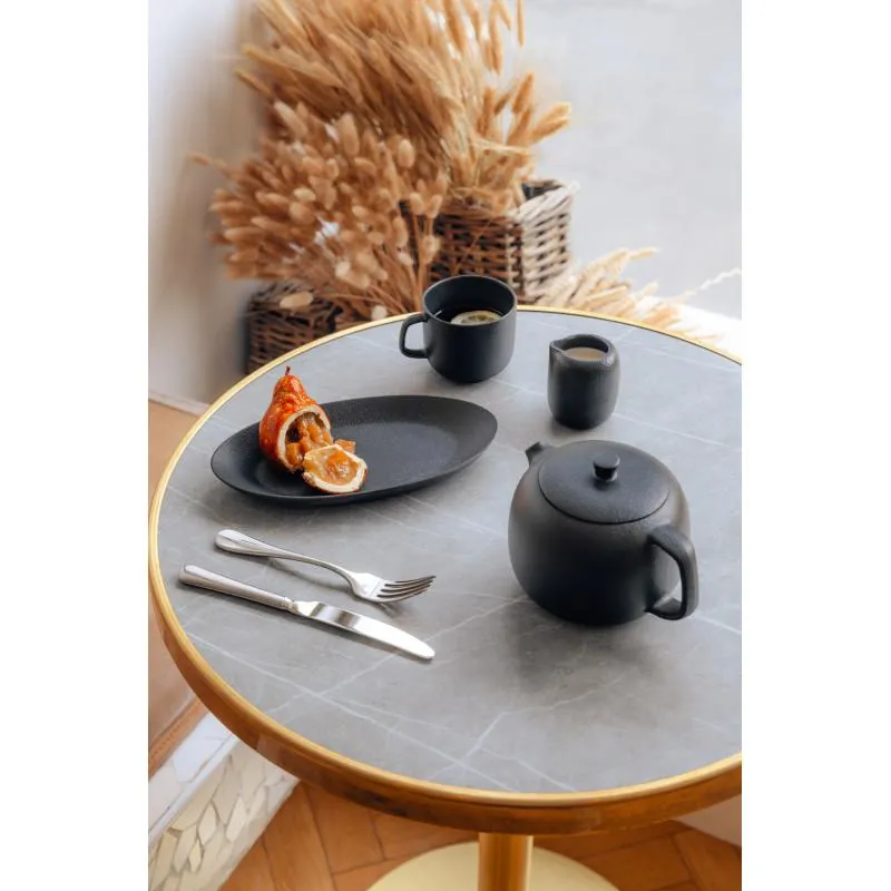 EQUINOXE TEETASSE MIT UNTERTASSE 200 ml in gusseisener optik