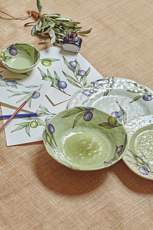 Preview: Schälchen Ø 12 cm Olive Set mit 6 Stück