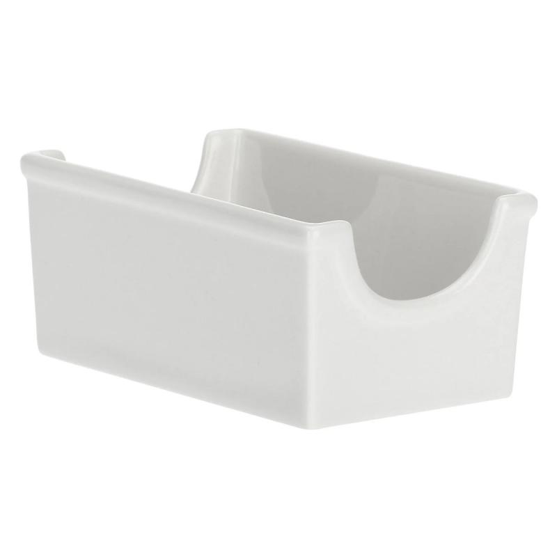 Preview: Teebeutelhater 6er Set "Portabustine" Menage La Porcellana Bianca Novo 11,5 x 7,5 cm