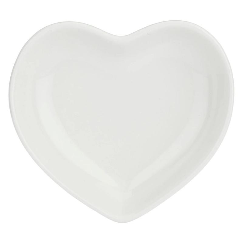 Preview: Herzschalen 12er Set Cupido La Porcellana Bianca Novo 7 x 7,5 x 2 cm