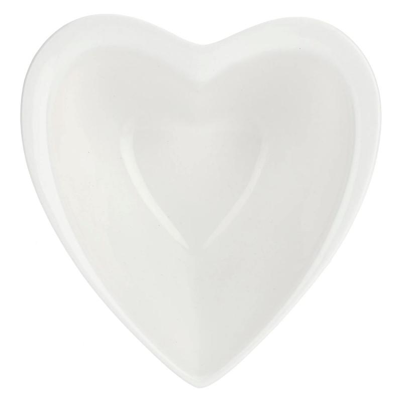 Preview: Herzschalen 6er Set Cupido La Porcellana Bianca Novo 13 x 12 x 5,8 cm